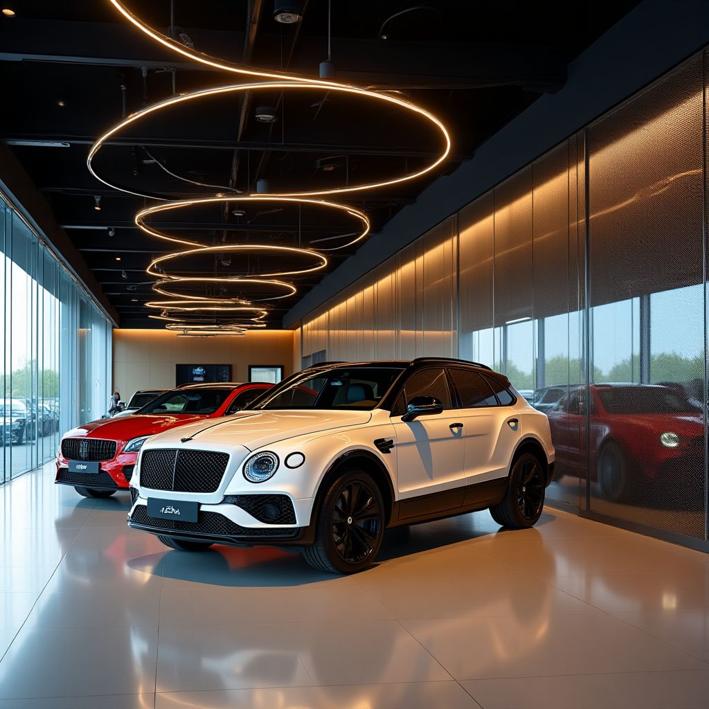 LuxCar Rental modern showroom
